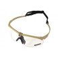NUPROL Safety Glasses BATTLE PRO'S (with Insert), Clear Lens - Tan NUPROL Safety Glasses BATTLE PRO'S (with Insert), Clear Lens - Tan