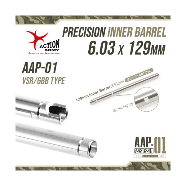Action Army Precision belső cső AAP-01 GBB, 6,03 mm – 129 mm