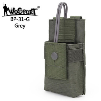 WoSporT MOLLE walkie-talkie / PMR rádió tok – szürke | ANAREUS