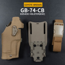 WoSporT 6354 DO pisztolytáska Glock 17-hez X300 zseblámpával, jobbkezes – Coyote