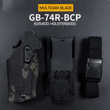 WoSporT 6354 DO Holster Glock 17 with X300 Flashlight, RH – MC Black