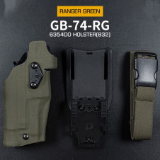 WoSporT 6354 DO tok Glock 17-hez, X300 zseblámpával, jobbkezes – Ranger Green