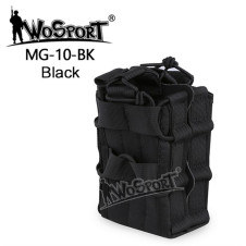WoSporT MOLLE DOUBLE BAG Pouch for 2 Rifle Magazines – Black