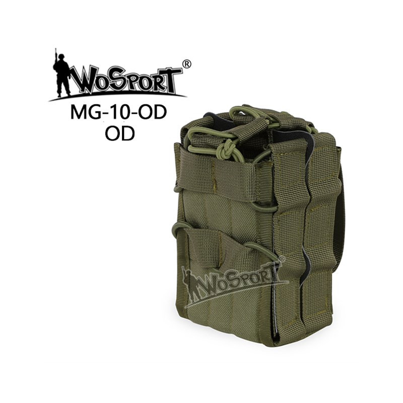 WST MOLLE DOUBLE BAG Pouch for 2 Rifle Magazines – Green