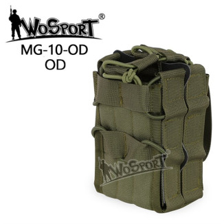 WoSporT MOLLE DOUBLE BAG Pouch for 2 Rifle Magazines – Olive Green