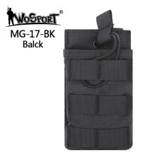 WoSporT nyitott MOLLE-táska G36 airsoft-tárhoz – fekete | ANAREUS