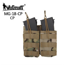 WoSporT nyitott MOLLE-táska 2 db G36-os tárhoz – Multicam