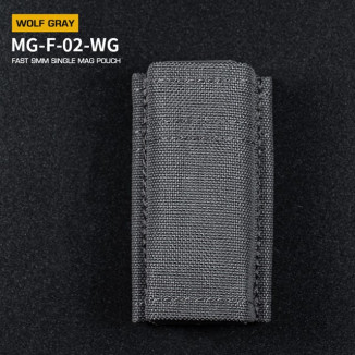 WoSporT FAST 9 mm-es pisztoly-tár MOLLE-táska – szürke