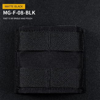 WoSporT FAST Type 5.56 (M4) Magazine MOLLE Pouch, Short – Black