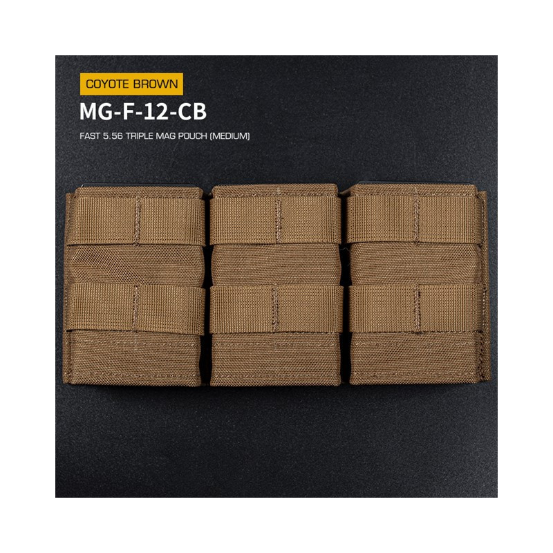 WoSporT FAST Type 5.56 (M4) Triple Magazine MOLLE Pouch – Coyote WoSporT FAST Type 5.56 (M4) Triple Magazine MOLLE Pouch – Coyote