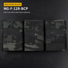 WoSporT FAST 5,56-os (M4) hármas tár MOLLE tok – Multicam Black