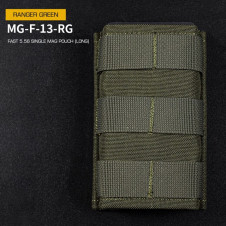 WoSporT FAST 5,56 mm-es (M4) tár MOLLE-tartó, hosszú – Ranger Green