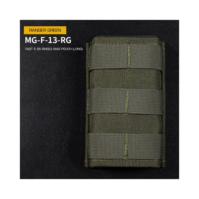 WoSporT FAST 5,56 mm-es (M4) tár MOLLE-tartó, hosszú – Ranger Green WoSporT FAST 5,56 mm-es (M4) tár MOLLE-tartó, hosszú – Ranger Green
