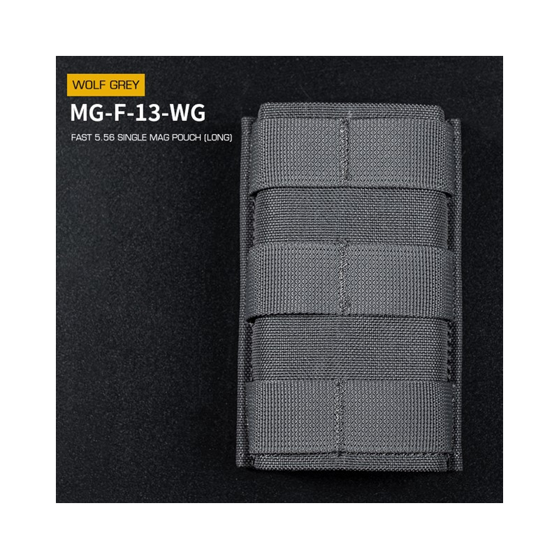 WoSporT FAST 5,56 mm-es (M4) tár MOLLE-tartó, hosszú – szürke WoSporT FAST 5,56 mm-es (M4) tár MOLLE-tartó, hosszú – szürke