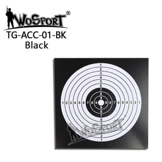 WST Set of 100 Pcs Training Target Sheets 140 × 140 mm – Black