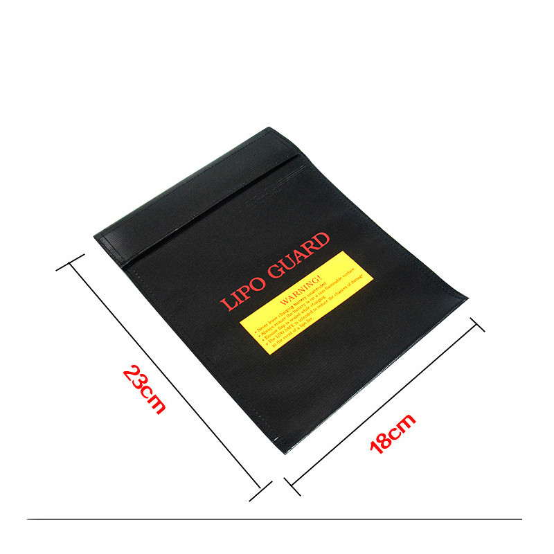 Safety Bag 18x23cm for Li-pol battery, Black