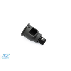 ML CNC külső csőalap 14 mm-es, balra menetes, GHK M4 / AR-15 GBB-hez – fekete