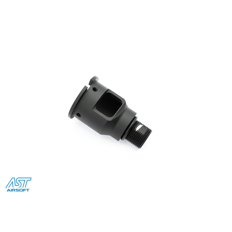 ML CNC külső csőalap 14 mm-es, balra menetes, GHK M4 / AR-15 GBB-hez – fekete
