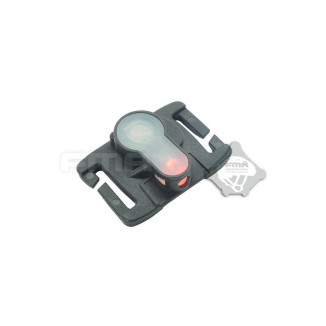 FMA MOLLE System Strobe Light Dark Earth, Black Case - Red