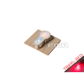 FMA VELCRO System Strobe Light, Tan Case - Red
