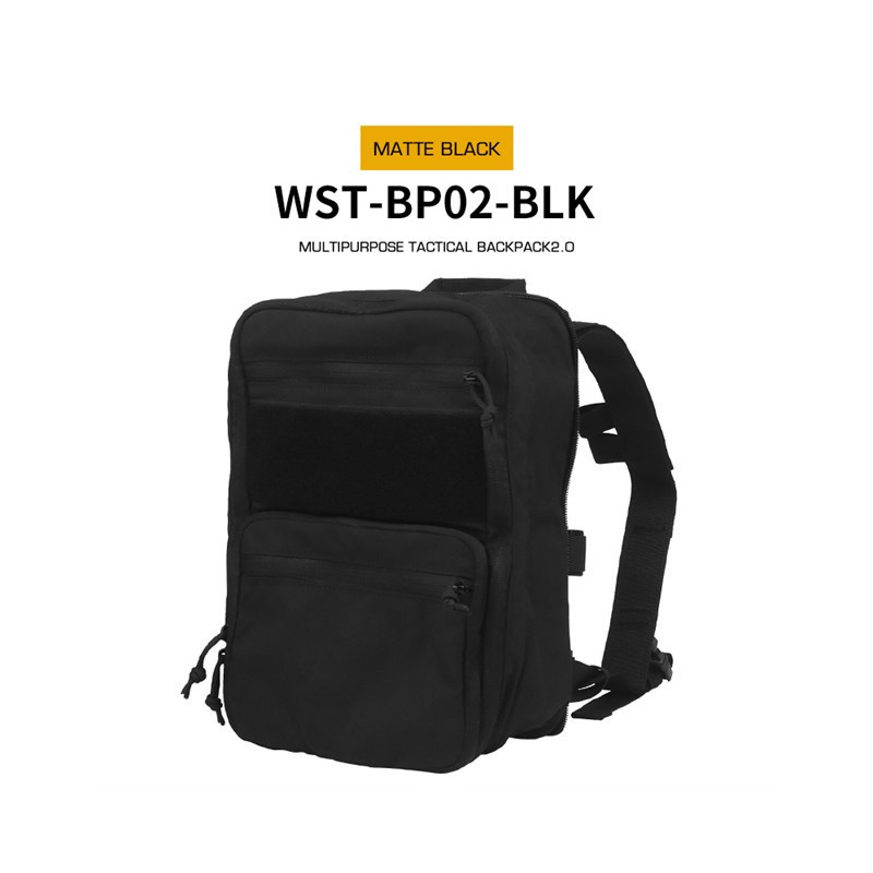 WST MOLLE Tactical FLAT hátizsák 2.0 – Fekete
