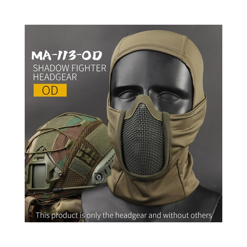 Shadow Balaclava with Steel Half Fighter Face Mask ( OD )