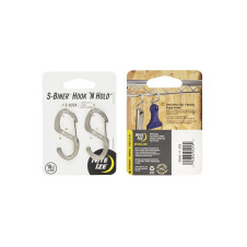 S-Biner® Hook 'N Hold™ karabiner, kicsi – ezüst (2 db)