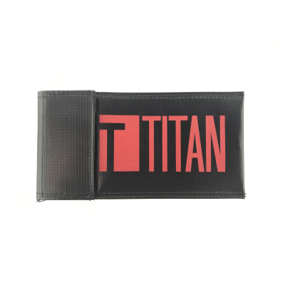 TITAN biztonsági tűzálló akkumulátor-táska, 24,5 x 10,5 cm – fekete