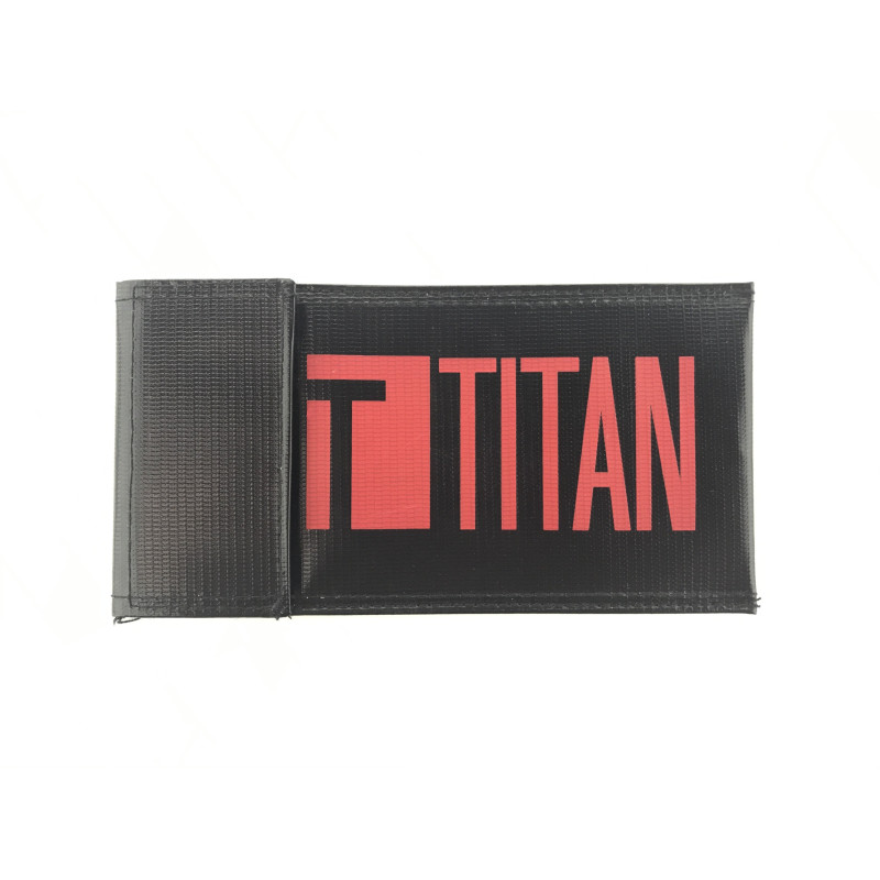 TITAN Safety Fireproof Bag for Batteries, 24.5x10.5 cm - Black