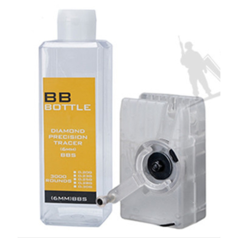 WST Lever Bottle Speedloader, 500 + 2500 BBs - Transparent (bright) WST Lever Bottle Speedloader, 500 + 2500 BBs - Transparent (bright)
