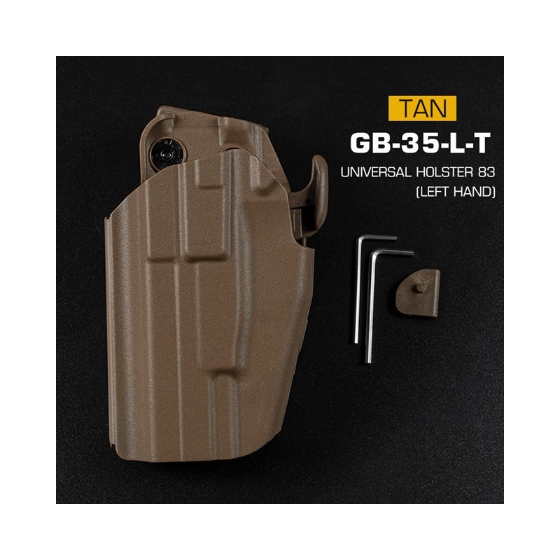 WST Universal Belt Holster GB35 for Full Size Pistols, Left Hand - Tan