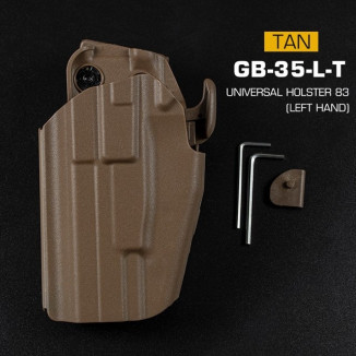 WST GB35 univerzális övtáska teljes méretű pisztolyokhoz, balkezes – barna