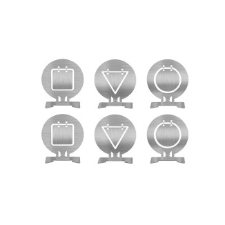 WST Set of Steel Targets 10 x 9 cm, 6 pcs - Silver