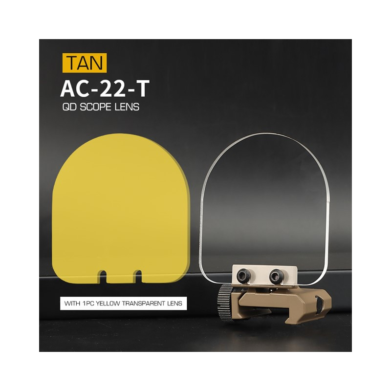 Flip-up QD Scope Lens / Sight Shield Protector - TAN