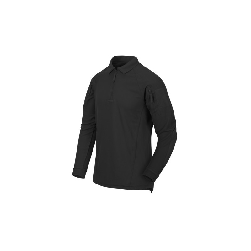 HELIKON RANGE Polo Shirt®, hosszú ujjú – fekete