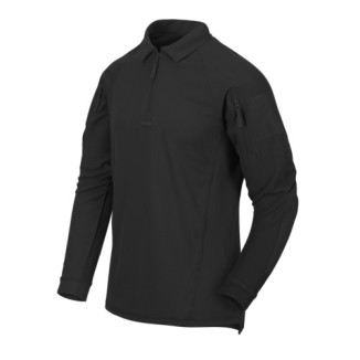 HELIKON RANGE Polo Shirt®, hosszú ujjú – fekete