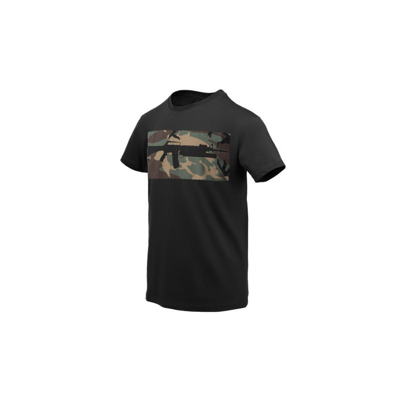 HELIKON 16/203 COMBO T-shirt  – Black / US Woodland