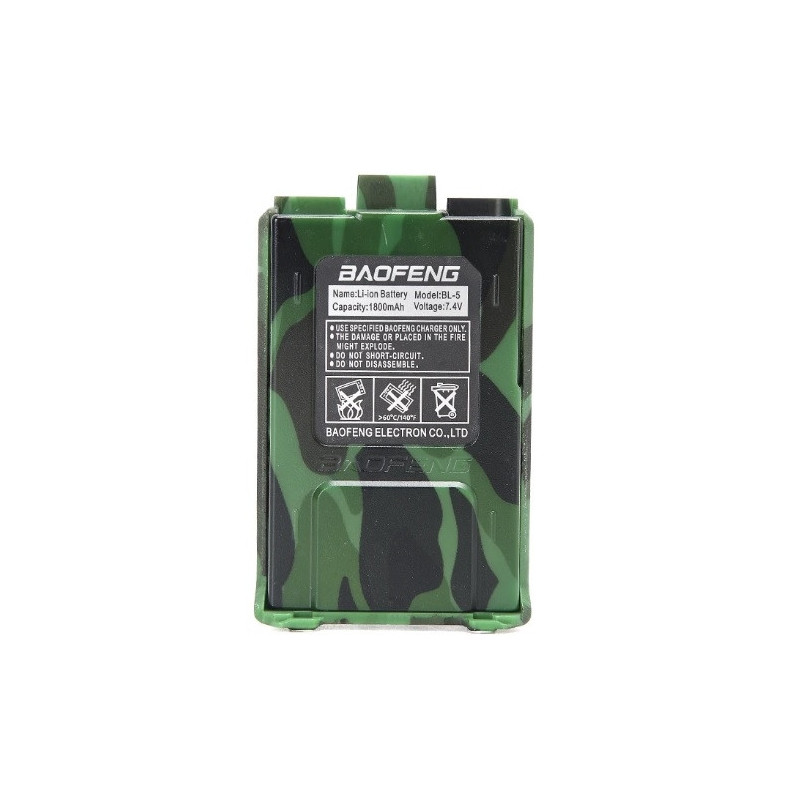Li-Ion Battery for the Baofeng UV-5R Radio, 1800 mAh - Camo Li-Ion Battery for the Baofeng UV-5R Radio, 1800 mAh - Camo