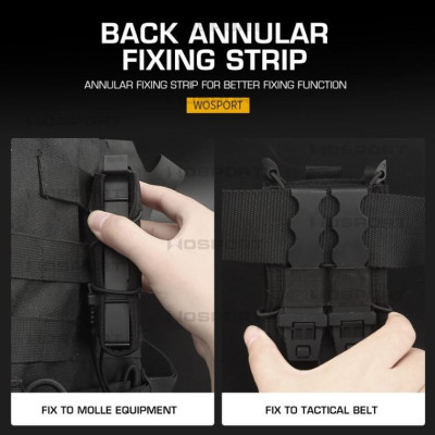 WoSporT TIGER M4 / AR15 (5,56) típusú tár MOLLE tok – Multicam