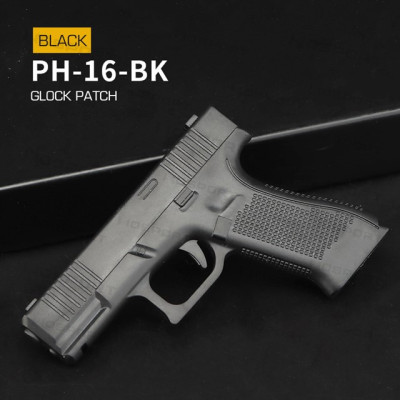 WoSporT G-sorozatú pisztoly 3D PVC-felvarró – fekete | ANAREUS