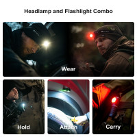 OLIGHT PERUN 2 Mini CW 1100 lm újratölthető fejlámpa – fekete