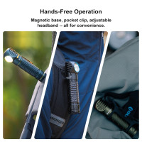 OLIGHT PERUN 2 újratölthető fejlámpa, 2500 lm – fekete