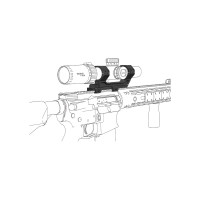 Vector Optics AR15 egyrészes, állítható, hosszabbított távcsőtartó 30 mm-es távcsőhöz