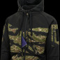 HELIKON ROGUE kapucnis pulóver (FullZip)® – Fekete/tigriscsíkos