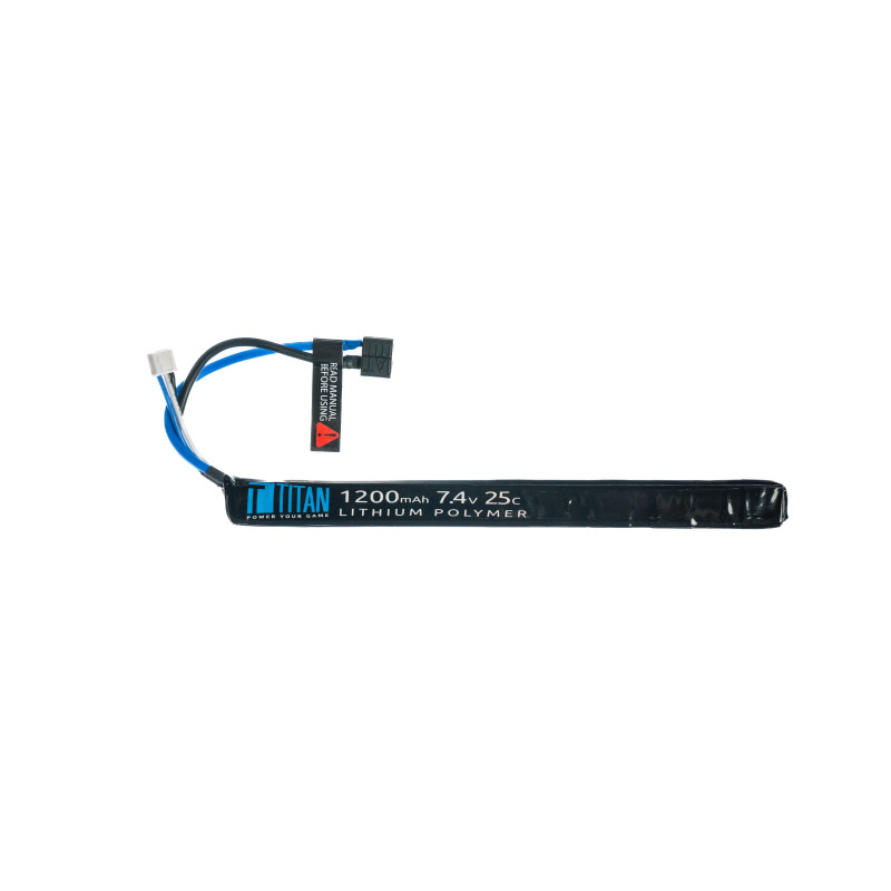 Li-Pol akkumulátor TITAN 7,4 V 1200 mAh, 25C (T-Dean) – Stick (AK)