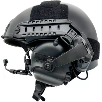 EARMOR M32X MOD4 Tactical Headset, M16C Mount for FAST / ARC - Black