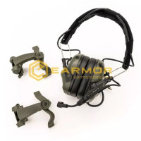 EARMOR M32X MOD4 taktikai fejhallgató, M16C rögzítés FAST / ARC rendszerhez – zöld