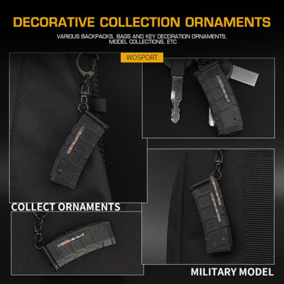 WoSporT PMAG Magazine Pendant / Charm with Carabiner – Black | ANAREUS
