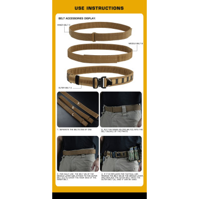 WoSporT SPECIAL COMBAT MOLLE taktikai öv – Ranger Green