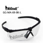 WST Shooting Glasses MA-69, Clear Visor – Black
